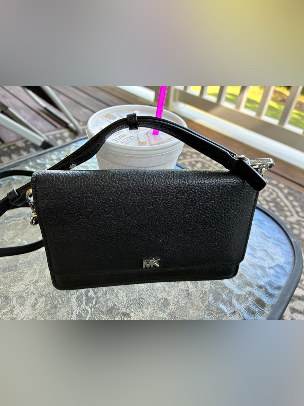 Michael Kors Black Leather Crossbody